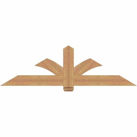 Ekena Millwork Redmond Smooth Timber Gable Bracket, Western Red Cedar, 72"W x 21"H x 1 1/2"D x 5 1/2"F, 7/12 Pitch GBW072X21X0206RED00SWR